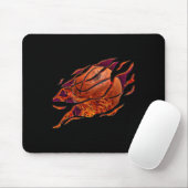 Aufkleber für einen Feuerbasketball Mousepad (Mit Mouse)