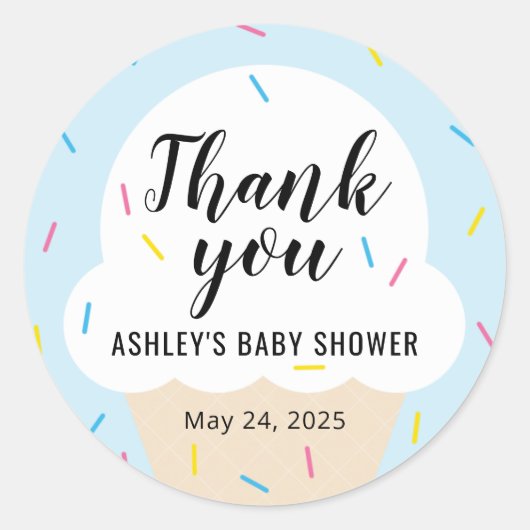 Aufkleber für Eis-Gastgeschenk (Vorderseite)