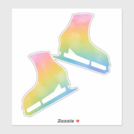 Aufkleber für Eis Skate Skaten-Regenbogen