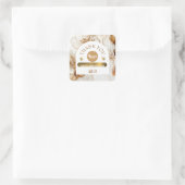 Aufkleber für elegante braune Blume (Tasche)