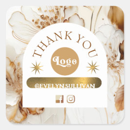 Aufkleber für elegante braune Blume