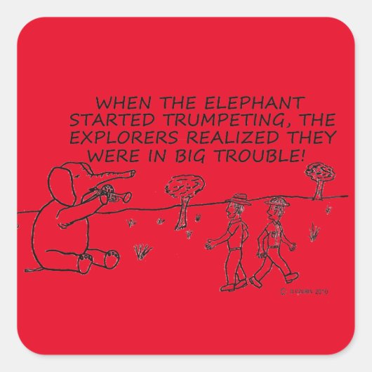 Aufkleber für Elephant Square (Vorderseite)