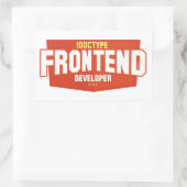 Aufkleber für Entwickler an der Vorderseite (Tasche)