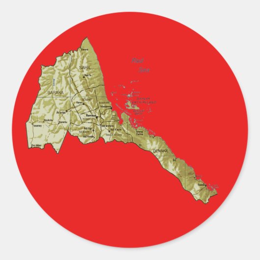 Aufkleber für Eritrea-Karte (Vorderseite)