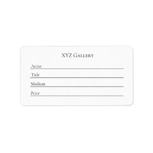 Aufkleber für Etikettenvorlagen für kleine Kunst a Adressaufkleber