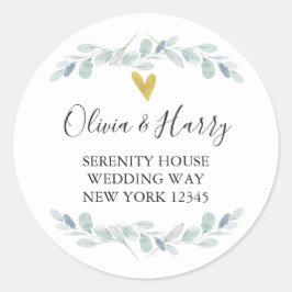 Aufkleber für Eukalyptus-Rücksendeadressen