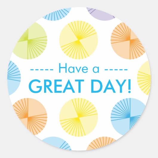 Aufkleber für farbenfrohe Kreise (Vorderseite)