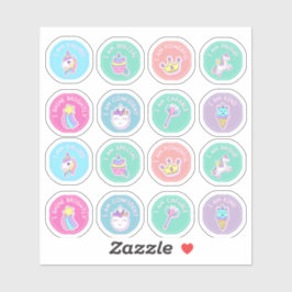 Aufkleber für farbenfrohe Studiennachweise