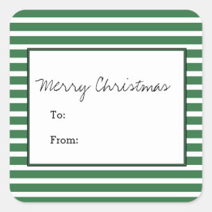 Aufkleber für Feiertage mit grünen Streifen