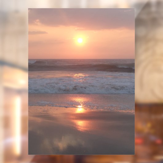 Aufkleber für Fenster Rosa Sonnenuntergang (Blatt 2)