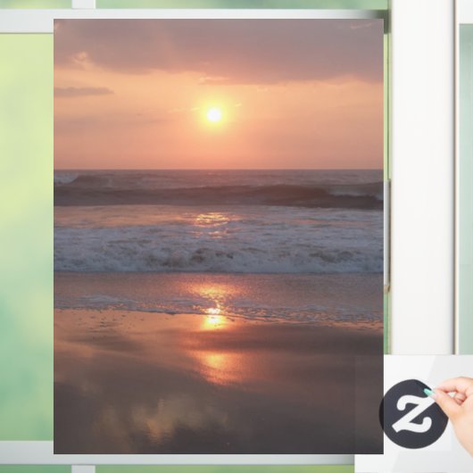 Aufkleber für Fenster Rosa Sonnenuntergang (Zuhause)