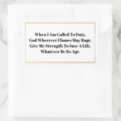 Aufkleber für Feuerwehrmänner (Tasche)