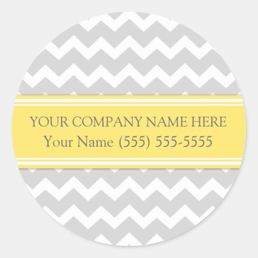 Aufkleber für Firmennamen Grau Zickzack (Vorderseite)