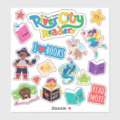 Aufkleber für FlussCity-Lesegeräte (Blatt)