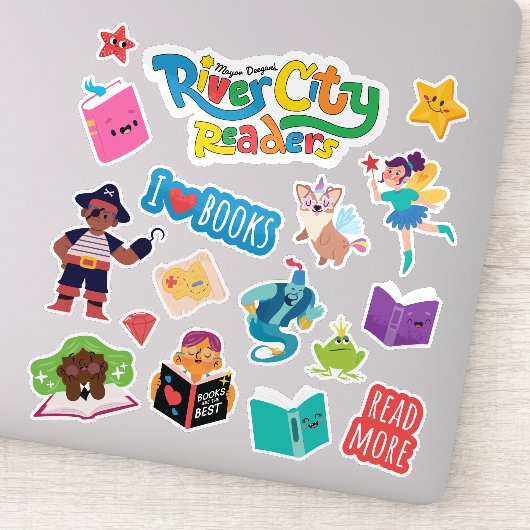 Aufkleber für FlussCity-Lesegeräte (Detail)