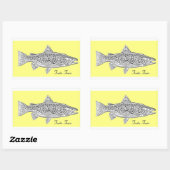 Aufkleber für Forelle Fario (Blatt)