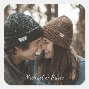 Aufkleber für Fotos mit benutzerdefiniertem Text a