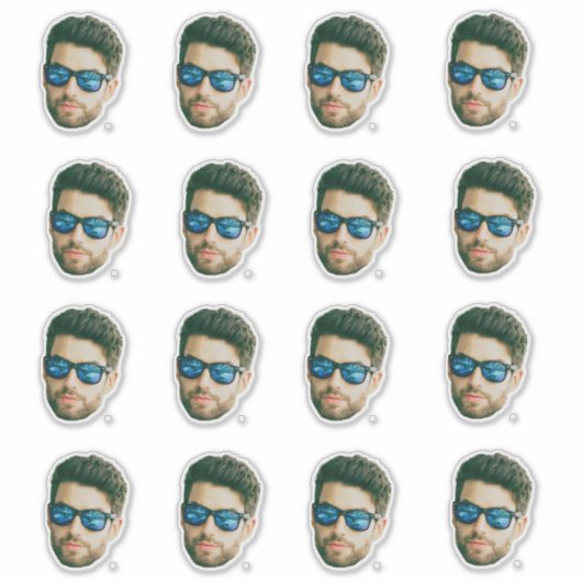 Aufkleber für Fotos mit Personalisierter Gesichtsp (Vorderseite)