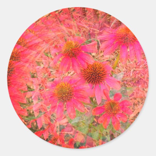 Aufkleber für Fraktal-Blume (Vorderseite)