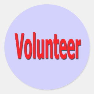 Aufkleber für Freiwillige - lila