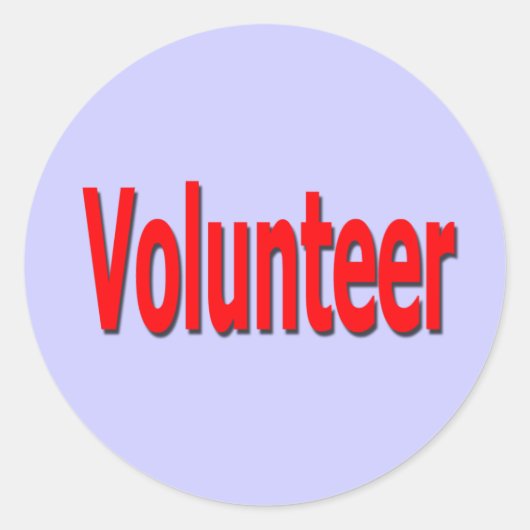 Aufkleber für Freiwillige - lila (Vorderseite)