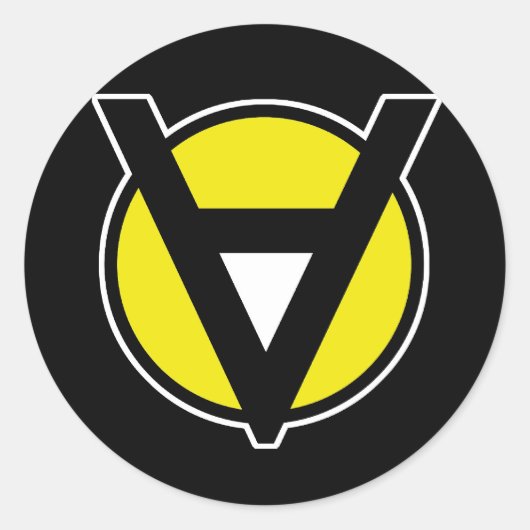 Aufkleber für Freiwillige mit weißem Zentrum (Vorderseite)