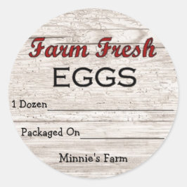 Aufkleber für frische Eier aus eigener Produktion