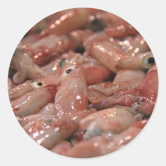 Aufkleber für frische Tintenfische (Vorderseite)