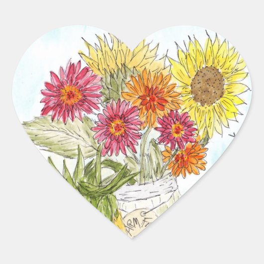 Aufkleber für frisches Herz (Vorderseite)