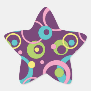 Aufkleber für Funky Lila Circles