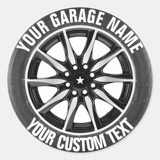 Aufkleber für Garage- oder Fahrzeughersteller (Vorderseite)