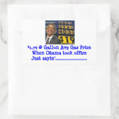 Aufkleber für Gaspumpen gegen hohe Gaspreise (Tasche)