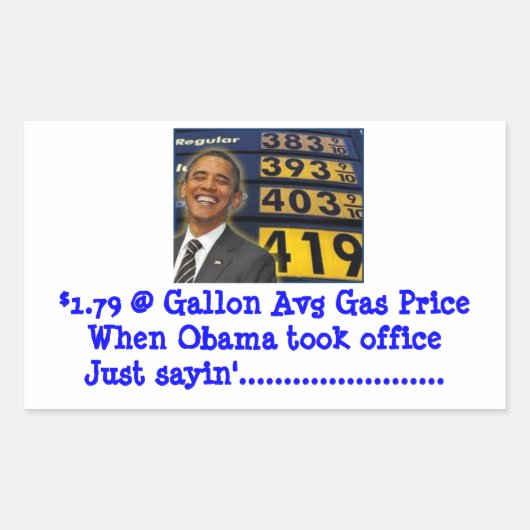 Aufkleber für Gaspumpen gegen hohe Gaspreise (Vorderseite)