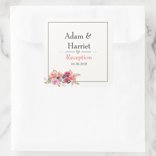 Aufkleber für Gastgeschenk Hochzeiten (Tasche)