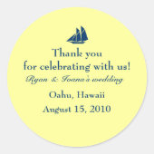 Aufkleber für Gastgeschenk Hochzeiten (Vorderseite)