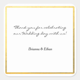 Aufkleber für Gastgeschenk Hochzeiten aus Gold