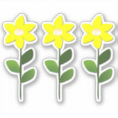 Aufkleber für gelbe Blumen (Vorderseite)
