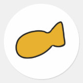 Aufkleber für gelbe Fische (Vorderseite)