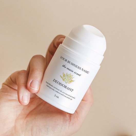 Aufkleber für gelbe Lotus-Deodorant