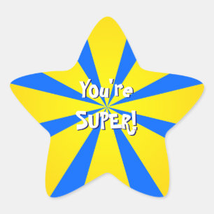 Aufkleber für Gelbe und Blaue Burst