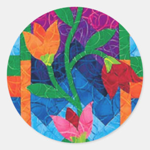 Aufkleber für gequiltete Blume