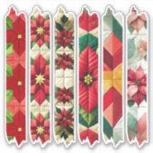 Aufkleber für gequiltierte Poinsettia-Tape-Planner (Vorderseite)