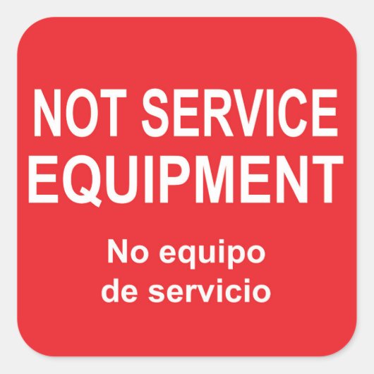 Aufkleber für Geräte ohne Service (Vorderseite)