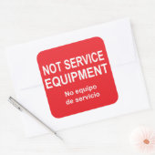 Aufkleber für Geräte ohne Service (Umschlag)