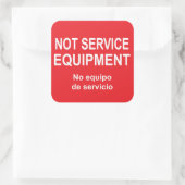 Aufkleber für Geräte ohne Service (Tasche)