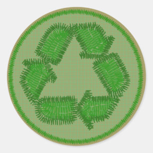 Aufkleber für Gerecycelt Pflaster