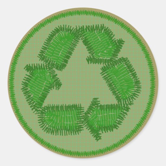 Aufkleber für Gerecycelt Pflaster (Vorderseite)
