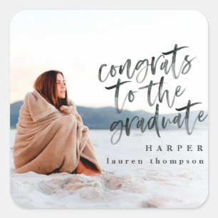 Aufkleber für Glückwunsch des Graduiertenstudiums