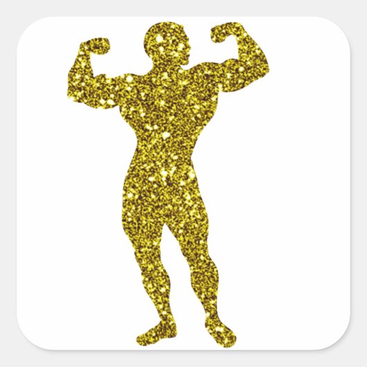 Aufkleber für Gold-Bodybuilding (Vorderseite)