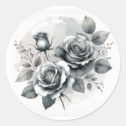 Aufkleber für graue Rose (Vorderseite)